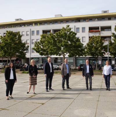 Gruppenfoto der Neukllner Direktkandidaten fr das Abgeordnetenhaus