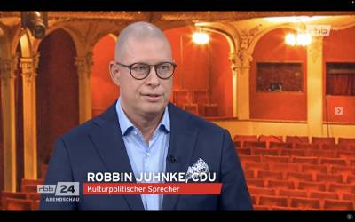 Fernsehinterview Abendschau 
(Quelle: rbb)